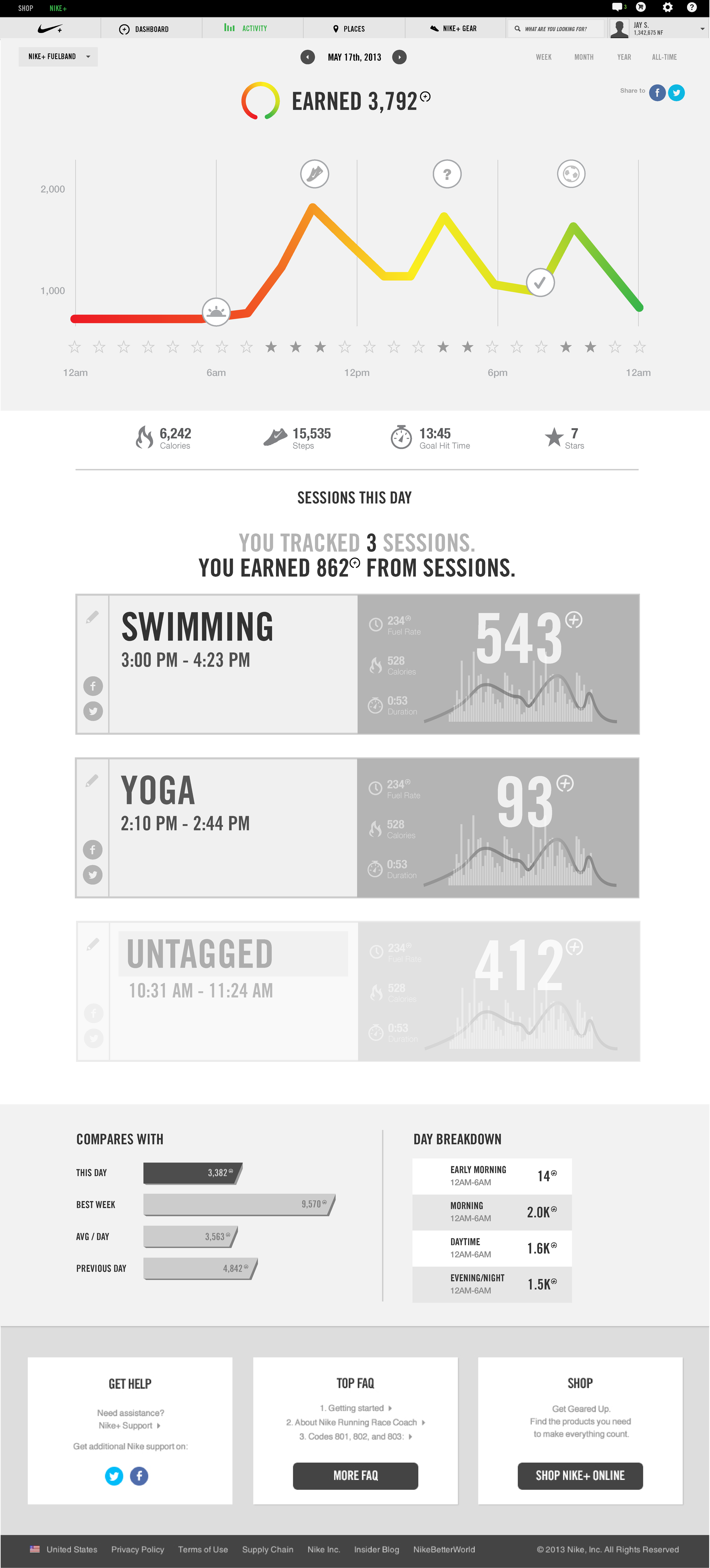 Nike+ Web Platform — additional archive image 10.